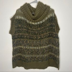 Free People Chunky Knit Cowl Neck Sweater Small